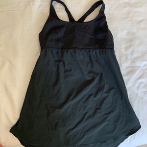 Lululemon Tank Top Built In Bra 8 Black